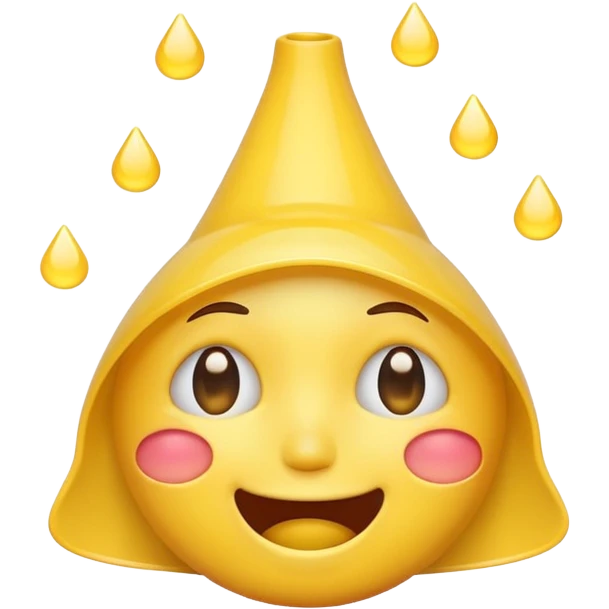 the smiling crying  emoji with yellow funnels for eyes emoji
