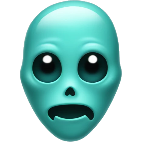 Scary ghost turquoise color  emoji