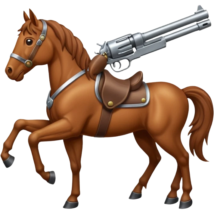 horse with a gun emoji