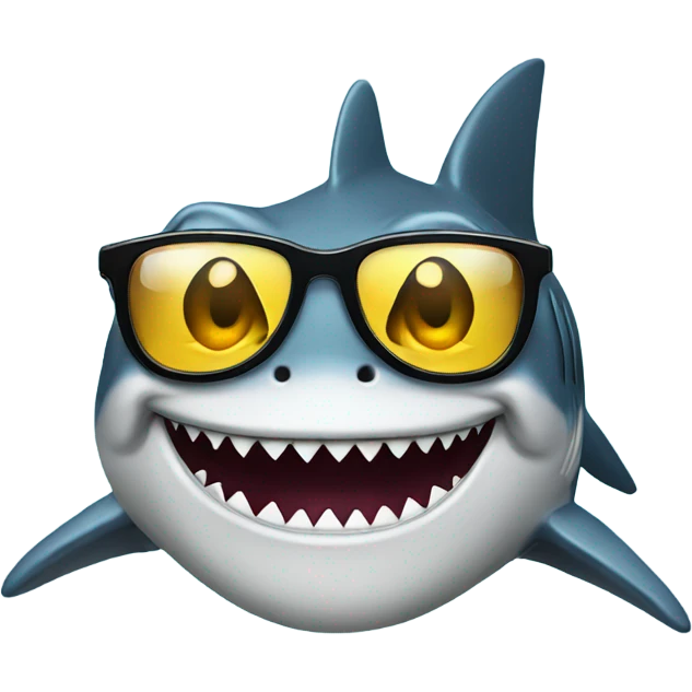 Shark with glasses emoji