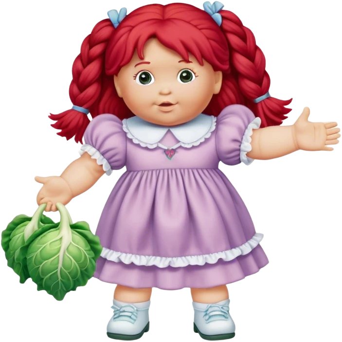 vintage cabbage patch doll red hair emoji
