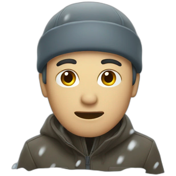 Winter storm bad emoji