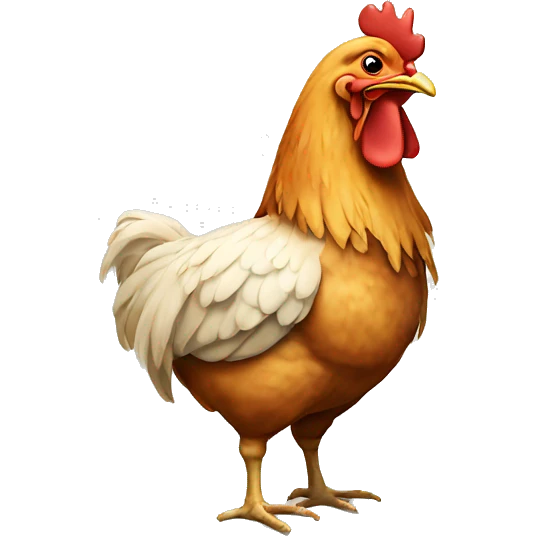 a chicken is drinking beer emoji