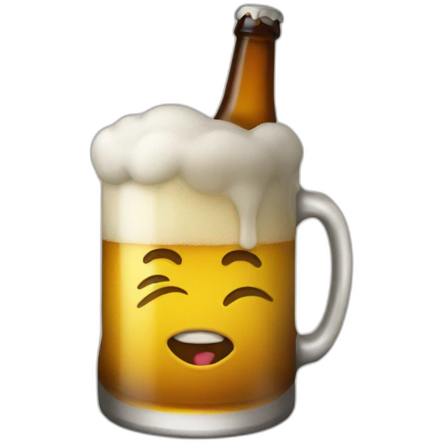 Today avec une bierre emoji