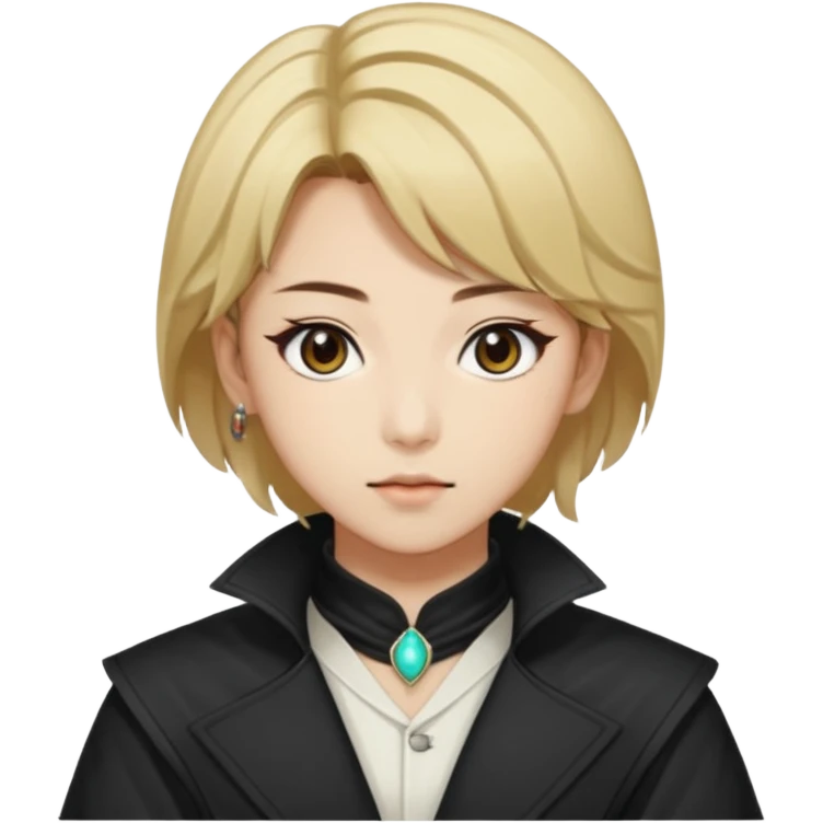 Rumi from K-pop demon hunters brown and blonde hair emoji