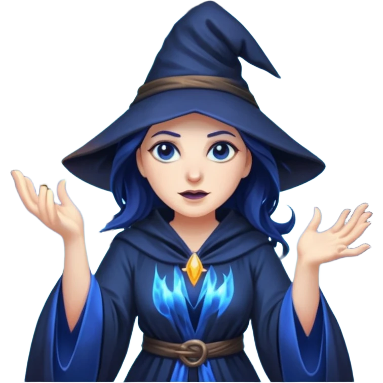 Witch being electrocuted emoji