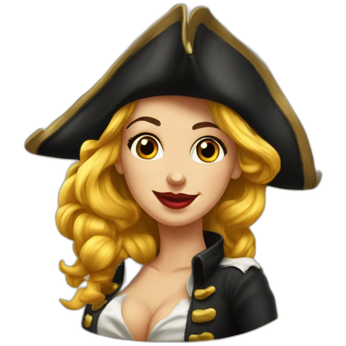 Pin-up pirate emoji