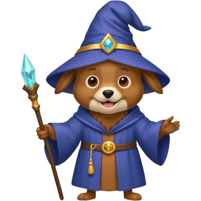Dog wizard emoji
