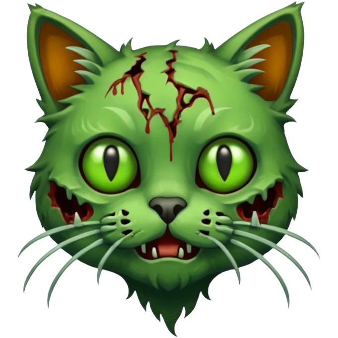 a zombie cat emoji