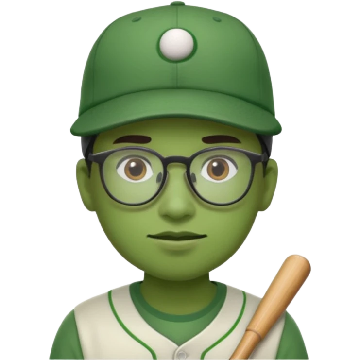 glasses brocoli with baseball hat emoji