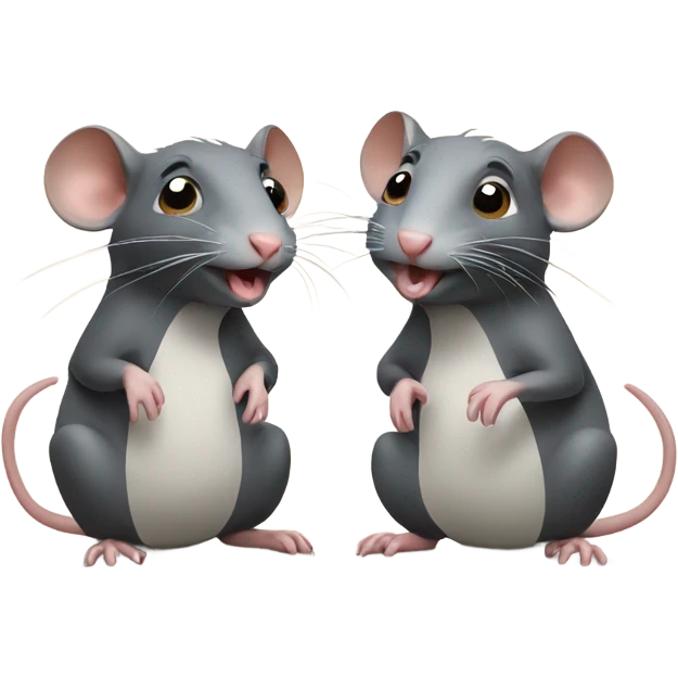two rats talking  emoji