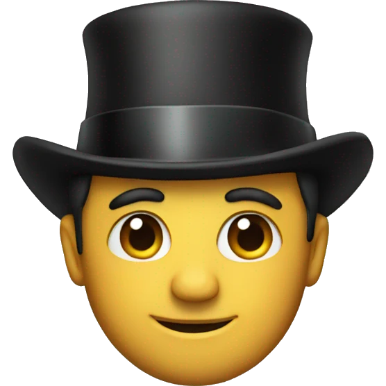 man with tophat emoji