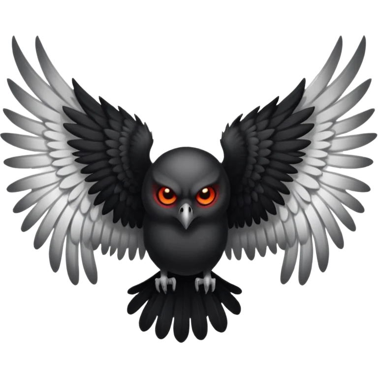 black and white wings demons not human emoji