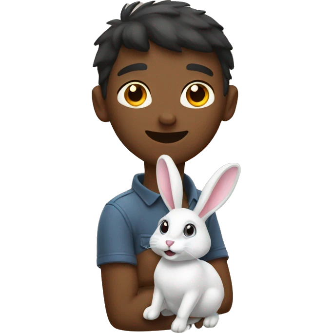 Hapster with rabbit emoji