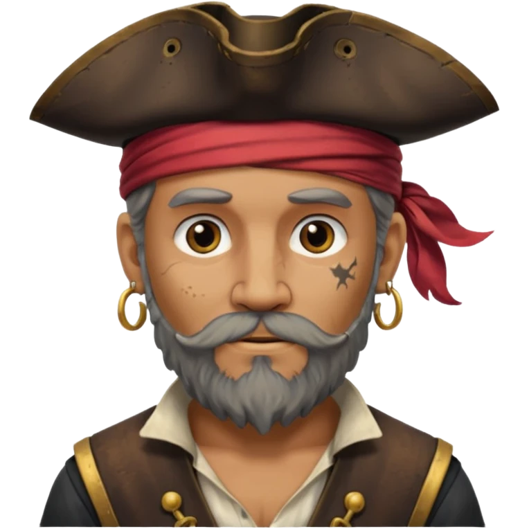 Belted pirate man with earring
 emoji