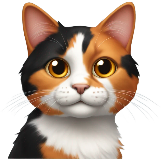 Calico cat smiling emoji