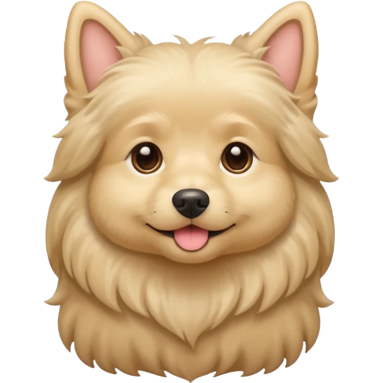 Small long haired beige dog emoji