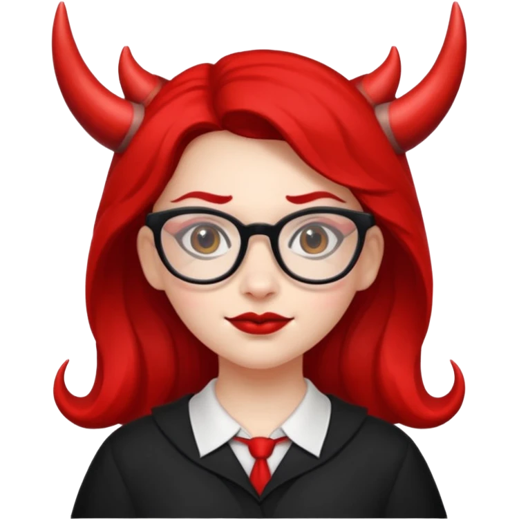 girl devil nerdy latina emoji