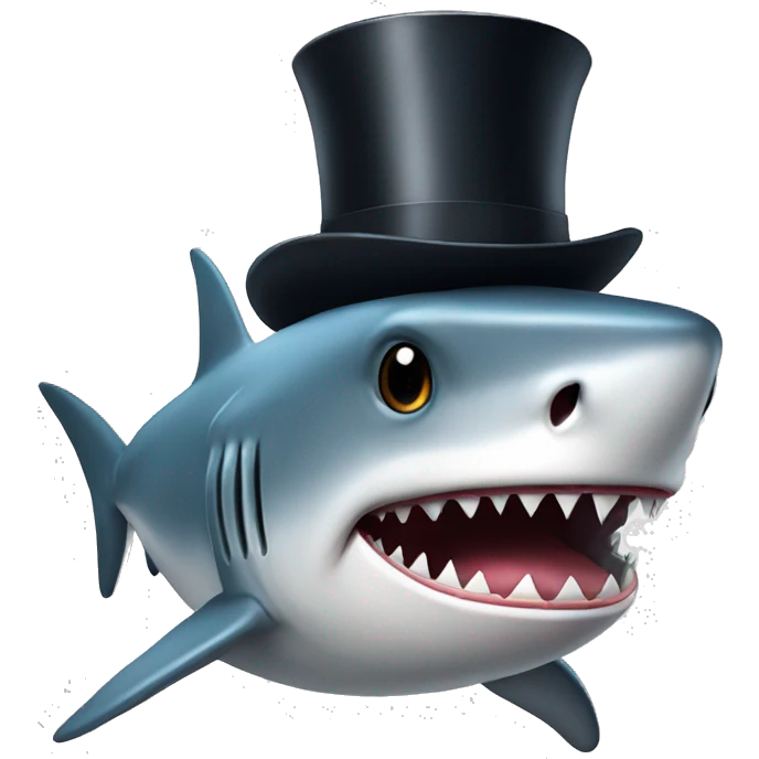 shark with a tophat emoji