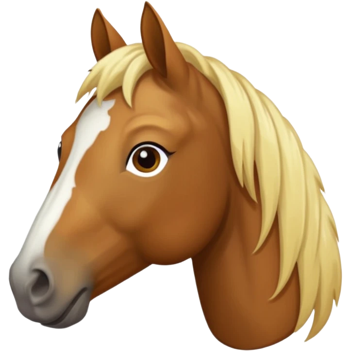 a brown horse with white spots and blond mane emoji