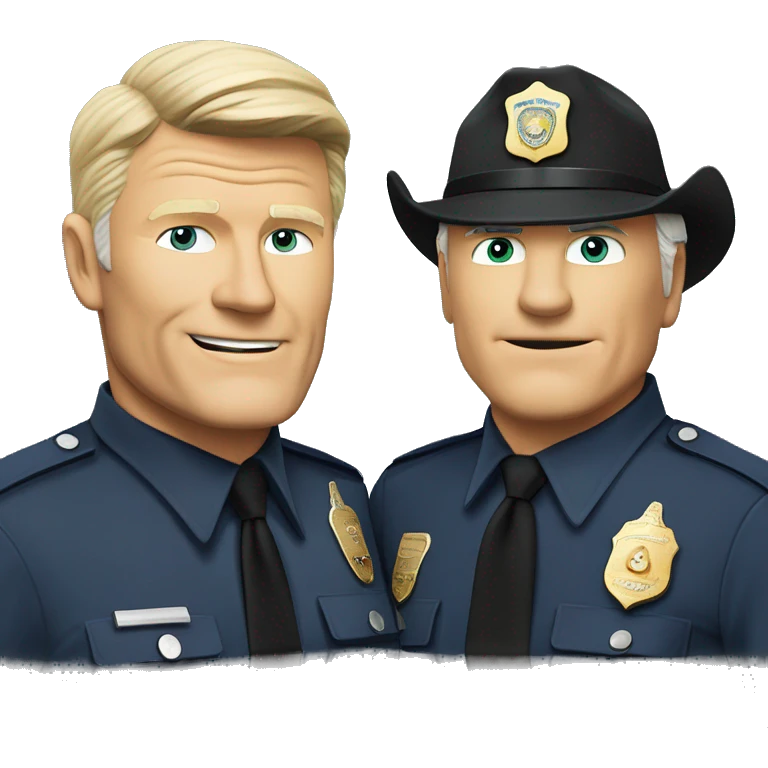 Martin Milner and Kent McCord as cops emoji