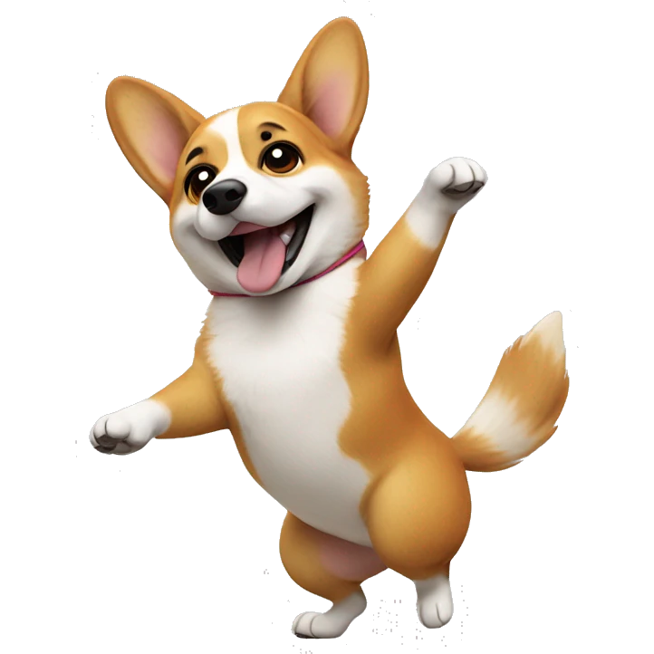 Corgi dancing  emoji