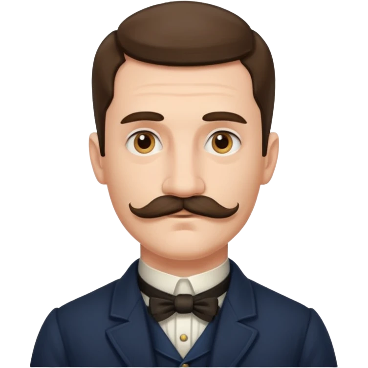Man victorian style head emoji