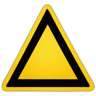 Warning triangle sign yellow emoji