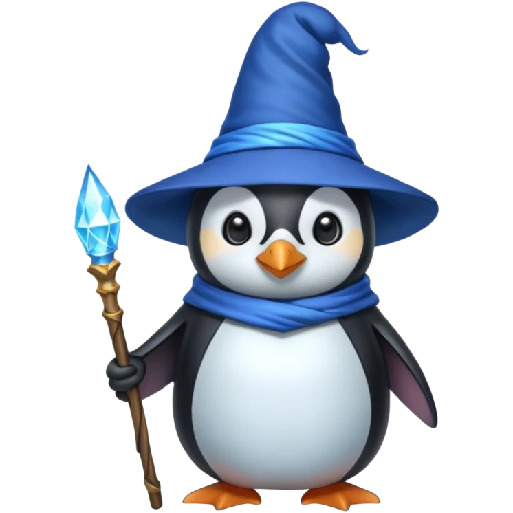 Penguin Wizard emoji