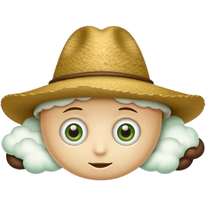 me puedes hacer un emojie para una mascota de mi empresa, la cual es empresa de café, Las carecteristicas son las siguientes: Puede ser un cafecito con forma de nube o un sercito de neblina con sombrero de cafetalero.
Ojos grandes, expresión tranquila.
Colores: beige, café claro, verde oliva emoji
