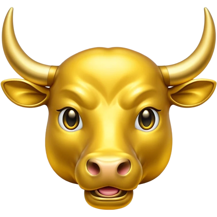 gold bull emodji vector emoji