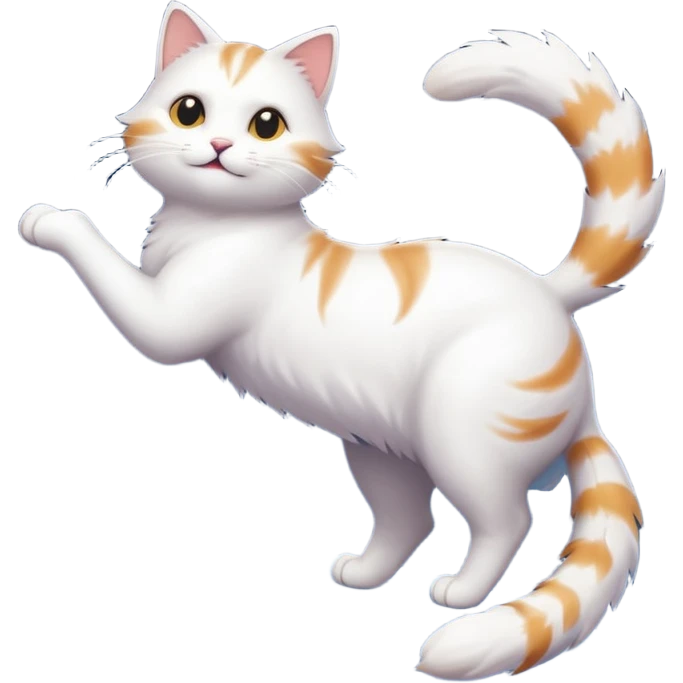 a billion foot cat stretching into space emoji