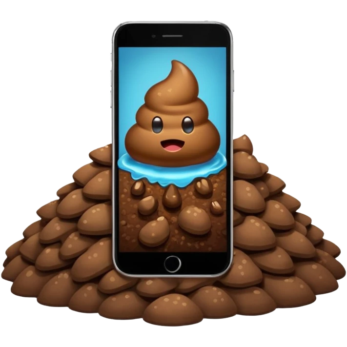  plain Pile of Poo on iOS emoji