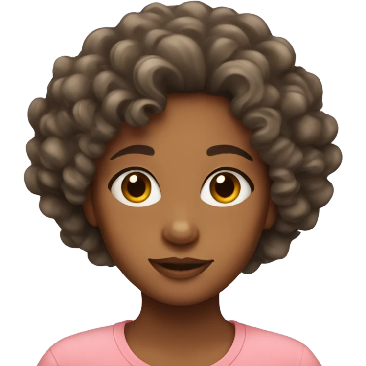 Girl with curly hair emoji