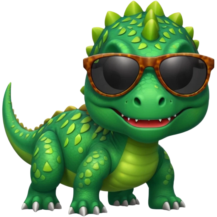 dinosaur wearing sunglasses emoji