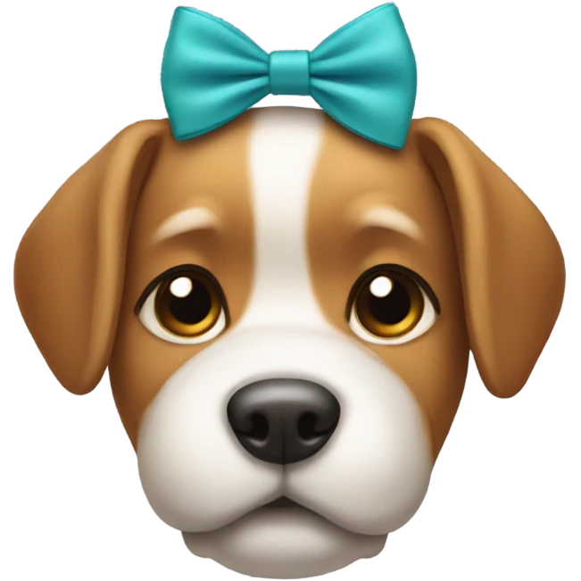 Dog with bow emoji