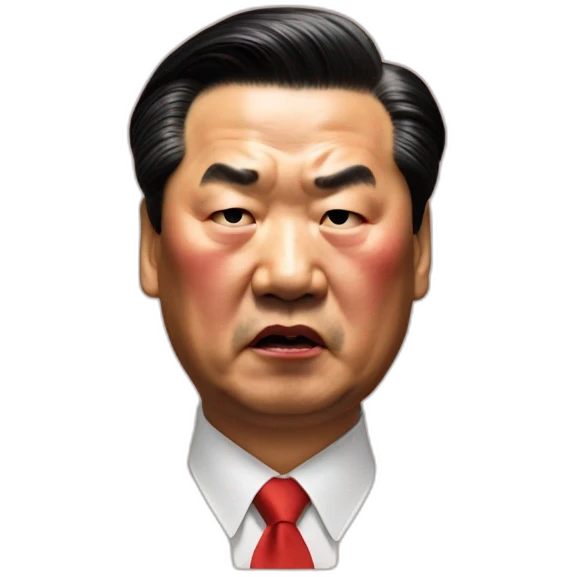 Xi Jinping angry red face emoji