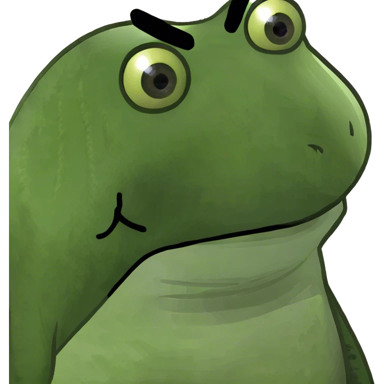 Angry frog waiting  emoji