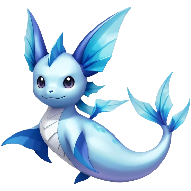 Shiny iridescent Vaporeon-Latios-Lugia-Suicune-fakemon-hybrid emoji