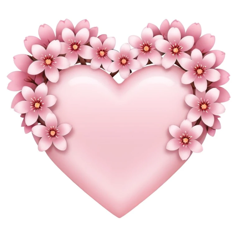 sakura heart with a soft glow emoji