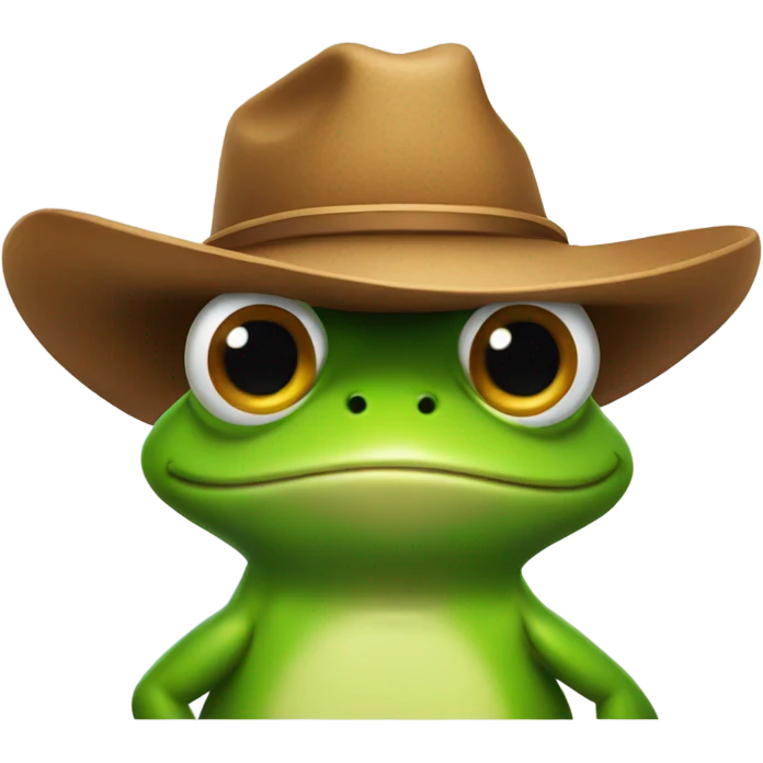 frog with a cowboy hat emoji