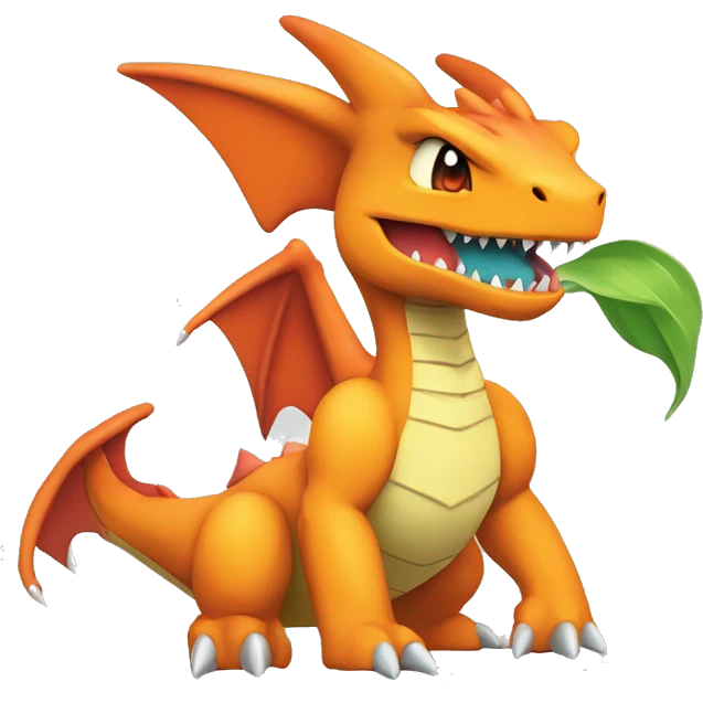 Colorful Edgy Chibi-Charizard-Greymon-Flygon-Velociraptor-Pokémon emoji
