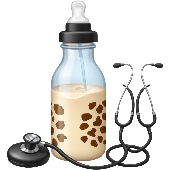 stethescope, baby bottle, cute baby scrapbooking paper animal print  emoji