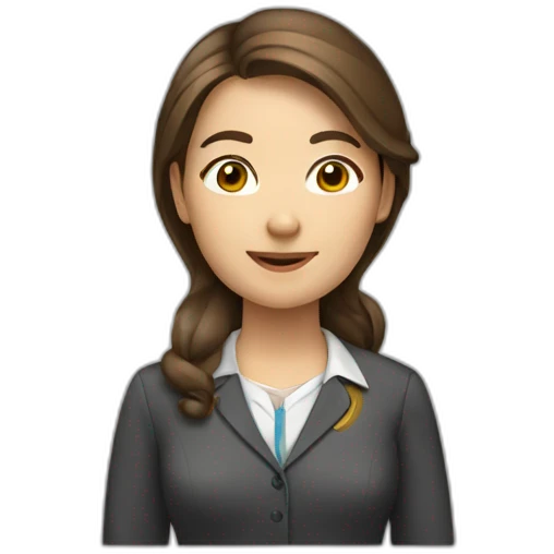 brown hair female school teacher emoji