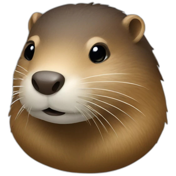 Nutria head with a heart emoji