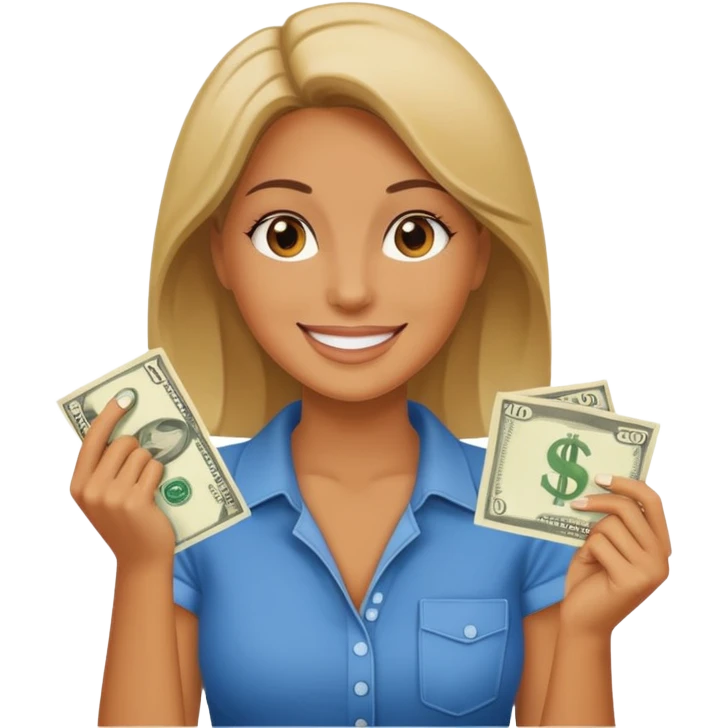 Woman On A dolar emoji