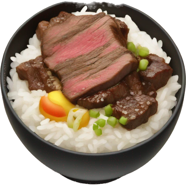 wagyu beef bowl with rice emoji