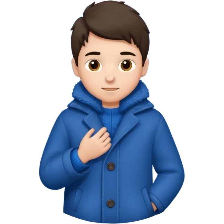 emoji- of a boy putting on his coat emoji