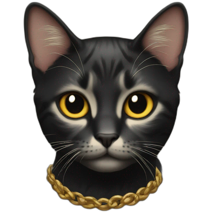 cat black gold emoji