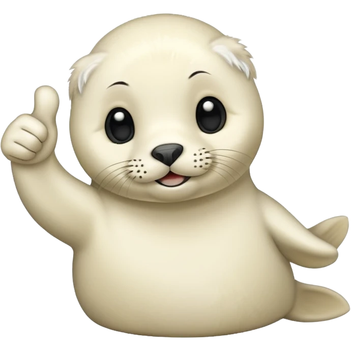 a cute seal giving a thumbs up emoji